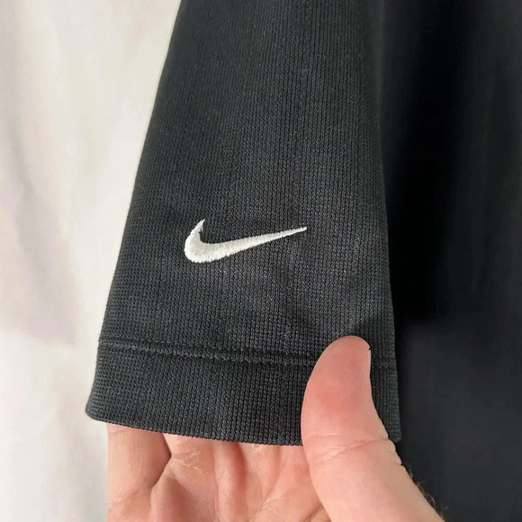 Nike Golf Cat Work Tools Polo Shirt Men's XXL Black Short Sleeve 1/4 Button - Picture 7 of 10